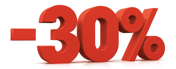 réduction de 30%